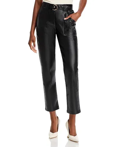 Elie Tahari The Clea Faux Leather Pants In Noir