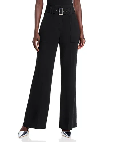 Elie Tahari The Diana Belted Pants In Noir