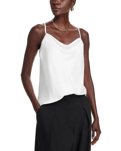 Elie Tahari The Katrina Drape Neck Top In Sky White