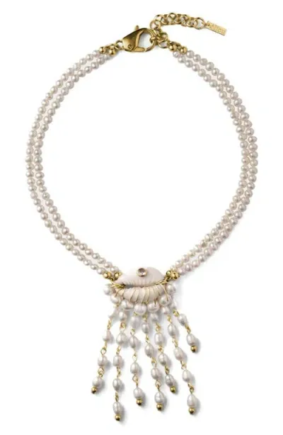 Eliou Éliou Serena Freshwater Pearl Beaded Pendant Necklace