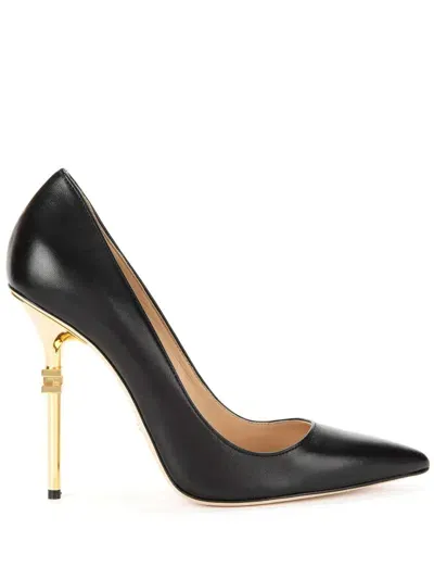 Elisabetta Franchi 110mm Branded-heel Pumps In Black