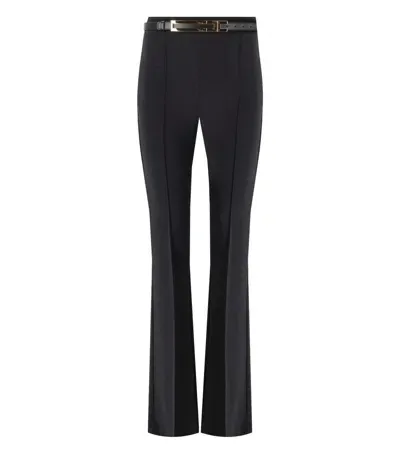 Elisabetta Franchi Black Pants With Logo In Schwarz