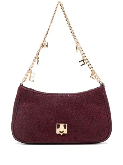 Elisabetta Franchi Charms-detail Shoulder Bag In Red