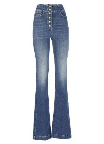 Elisabetta Franchi Cotton Jeans In Blue