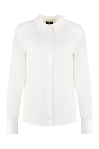 Elisabetta Franchi Georgette Shirt In White