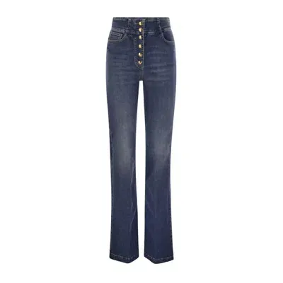 Elisabetta Franchi Jeans Pants In Blue Denim