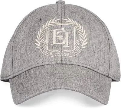 Elisabetta Franchi Logo Baseball Cap In Grey