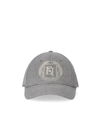 Elisabetta Franchi Logo Baseball Cap In Grey