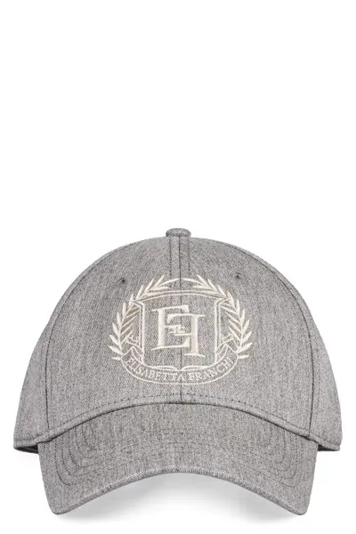 Elisabetta Franchi Logo Baseball Cap In Steel