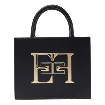 Elisabetta Franchi Logo Handbag In Negro