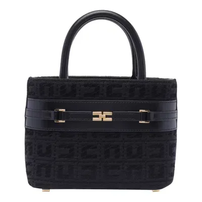 Elisabetta Franchi Logo Handbag In Black