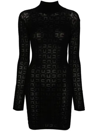 Elisabetta Franchi Logo-jacquard Mini Dress In Black