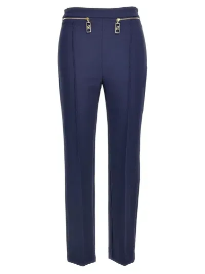 Elisabetta Franchi Double Zip Pants In Blau