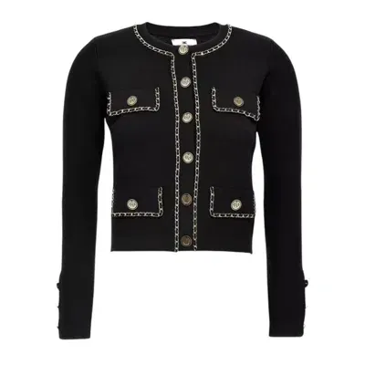 Elisabetta Franchi Tricot Sweater In Black