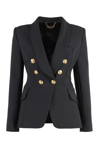 Elisabetta Franchi Two Piece Suit In Stretching Crêpe In Black