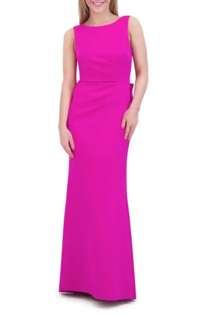 Eliza J Bow Back Sleeveless Gown In Pink