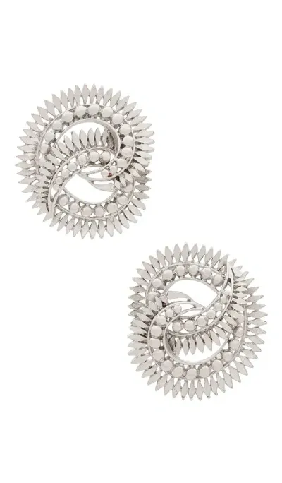 Elizabeth Cole Noama Earrings In 银色