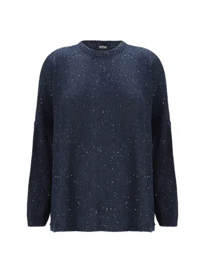 Ella Adelina Sweater In Blue Navy