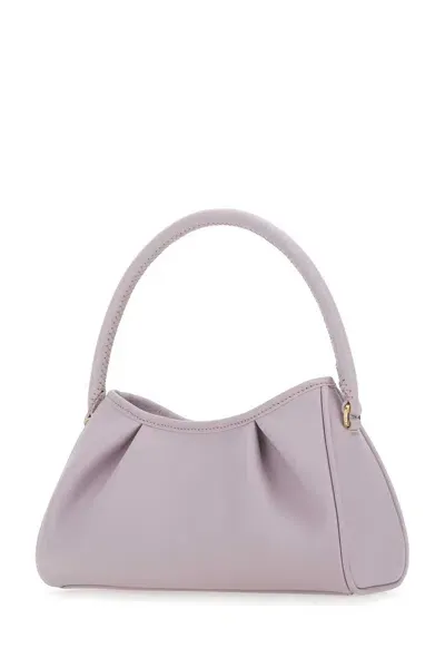 Elleme Lilac Leather Dimple Moon Shoulder Bag In Purple