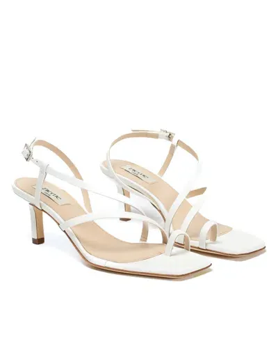 Elleme White Twist Strappy Sandals