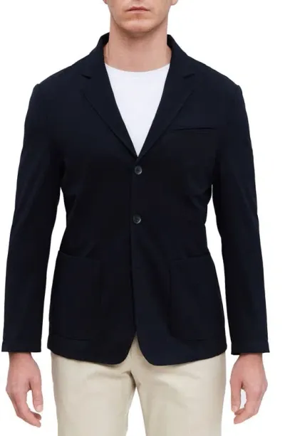 Emanuel Berg Premium Stretch Nylon Blazer In Black