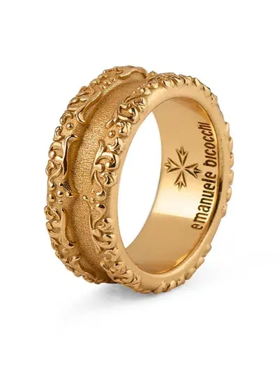 Emanuele Bicocchi Arabesque Double Band Ring In Gold