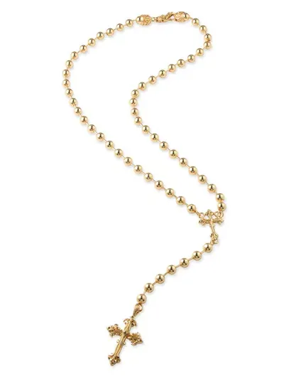 Emanuele Bicocchi Beaded Rosary Necklace In Gold