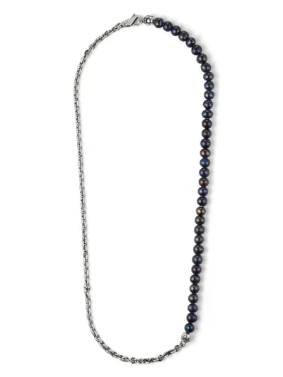 Emanuele Bicocchi Freshwater-pearl Chain Necklace In Silver