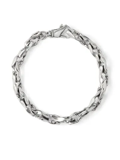 Emanuele Bicocchi Hammered Finish Bracelet In 银色