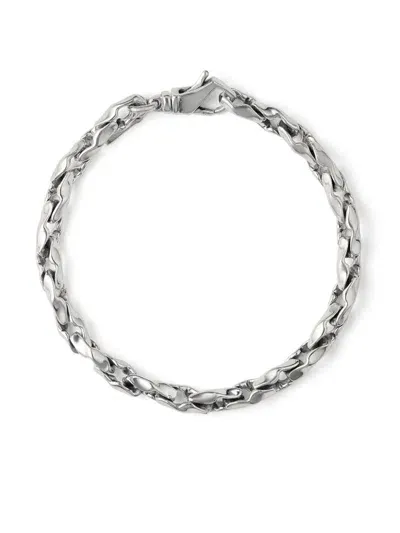 Emanuele Bicocchi Hammered Finish Bracelet In Silver