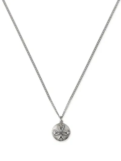 Emanuele Bicocchi Logo Coin Necklace In Silber