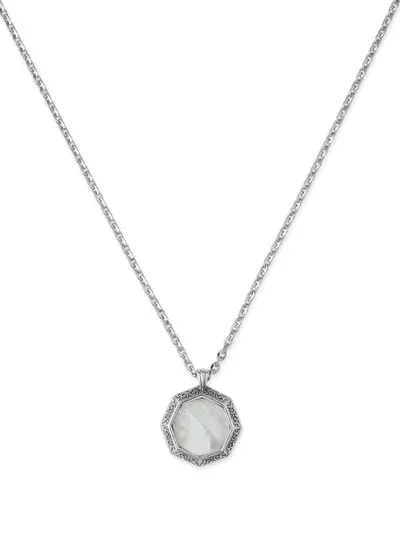 Emanuele Bicocchi Mother-of-pearl Amulet Necklace In Silver