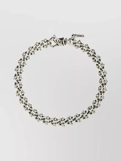 Emanuele Bicocchi Knot Chain Bracelet In Silver