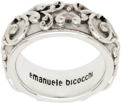 Emanuele Bicocchi Silver Large Arabesque Band Ring