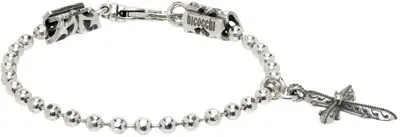 Emanuele Bicocchi Ssense Exclusive Silver Cross Charm Bracelet