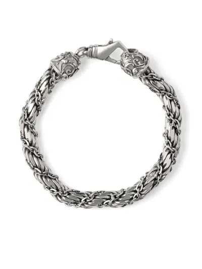 Emanuele Bicocchi Wrapped Rope Bracelet In Silver