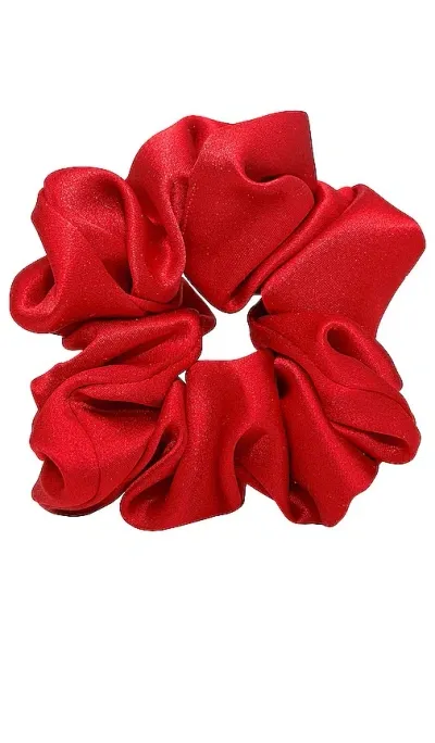 Emi Jay Silk Scrunchie In Cherry Kiss