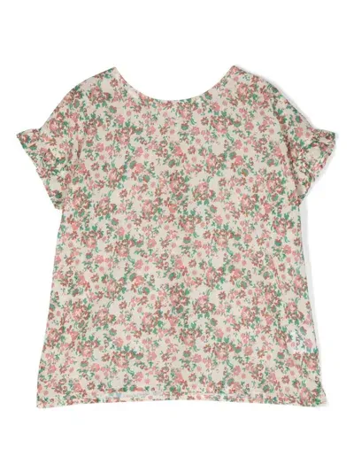 Emile Et Ida Bluse Mit Blumen-print In Neutrals