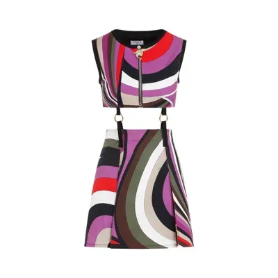 Emilio Pucci Multicolour Cotton Mini Dress For Women