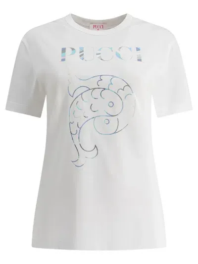 Emilio Pucci T Shirt With Logo In Multicolour