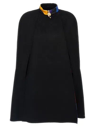 Emilio Pucci Wool Cape Capes In Black