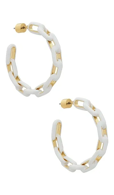 Emma Pills Zip Me Up Hoops In White Glo