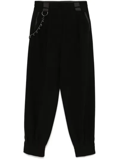 Emporio Armani Baggy Fit Trousers In Black