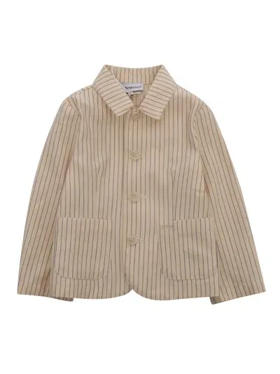 Emporio Armani Kids' Beige Striped Jacket