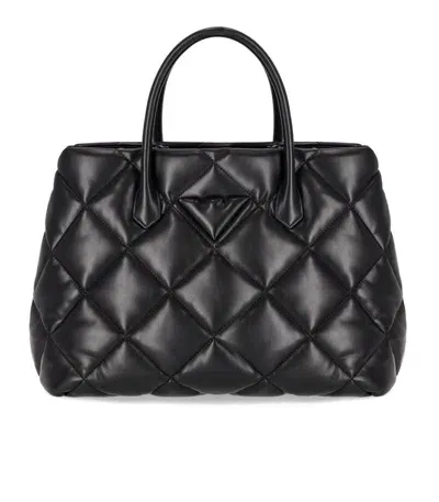 Emporio Armani Black Large Quilted Handbag