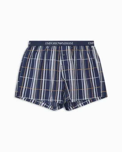 Emporio Armani Boxershorts Aus Jacquard-stoff Mit Allover-muster In Multi