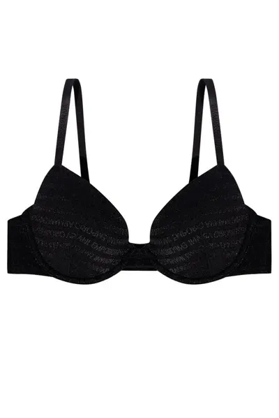 Emporio Armani Bra With Logo In Black