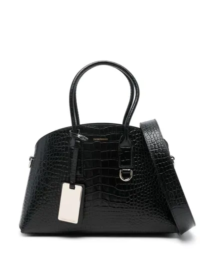 Emporio Armani Capsule Medium Leather Tote Bag