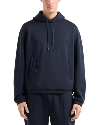 Emporio Armani Capsule Travel Hooded Sweatshirt In Blue