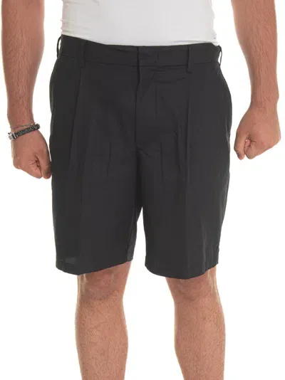 Emporio Armani Cotton Bermuda In Black